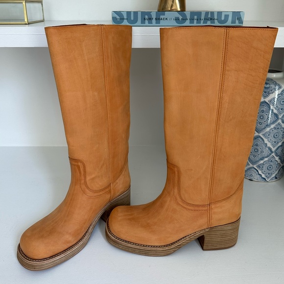 Jeffrey Campbell Tan Heeled Boots - Picture 8 of 11